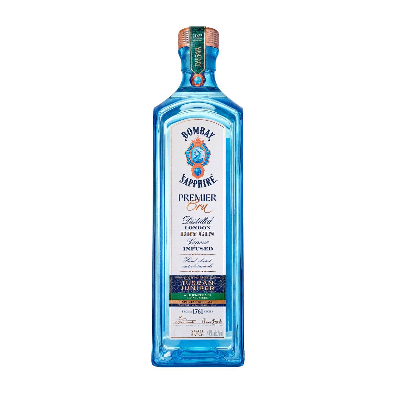 Bombay Sapphire LONDON DRY GIN Premier Cru Tuscan Juniper 1000 ml