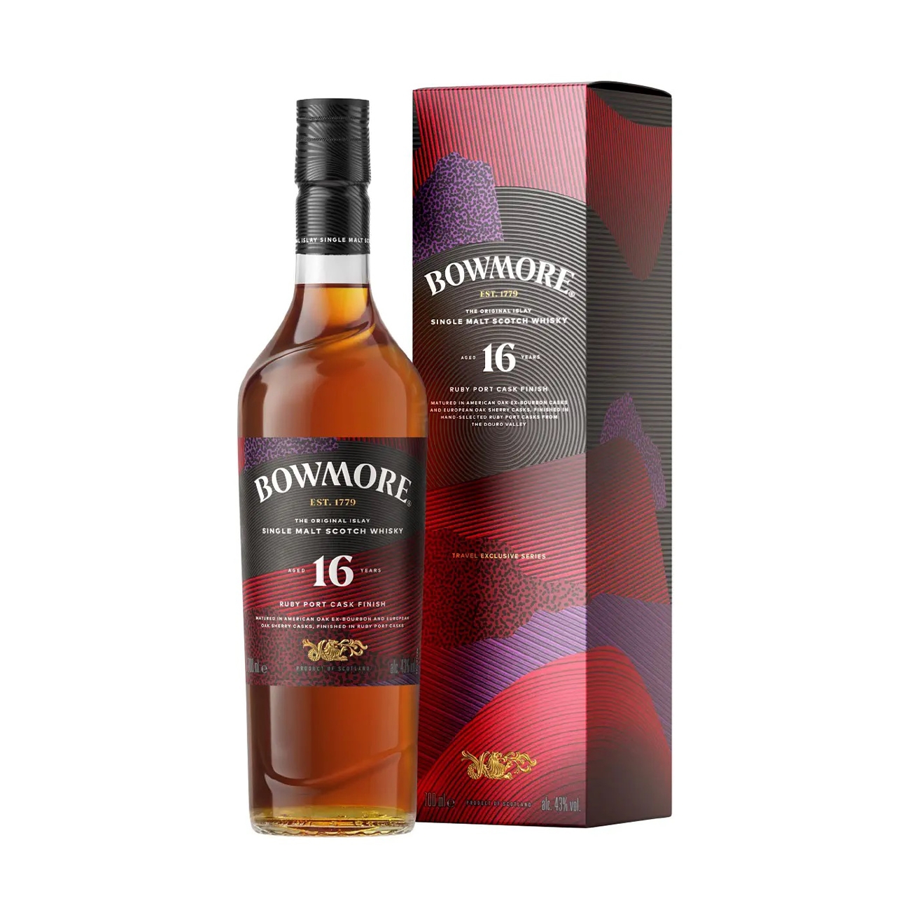 Bowmore  SINGLE MALT 16 Years Old Old Ruby Port Cask Finish 700 ml