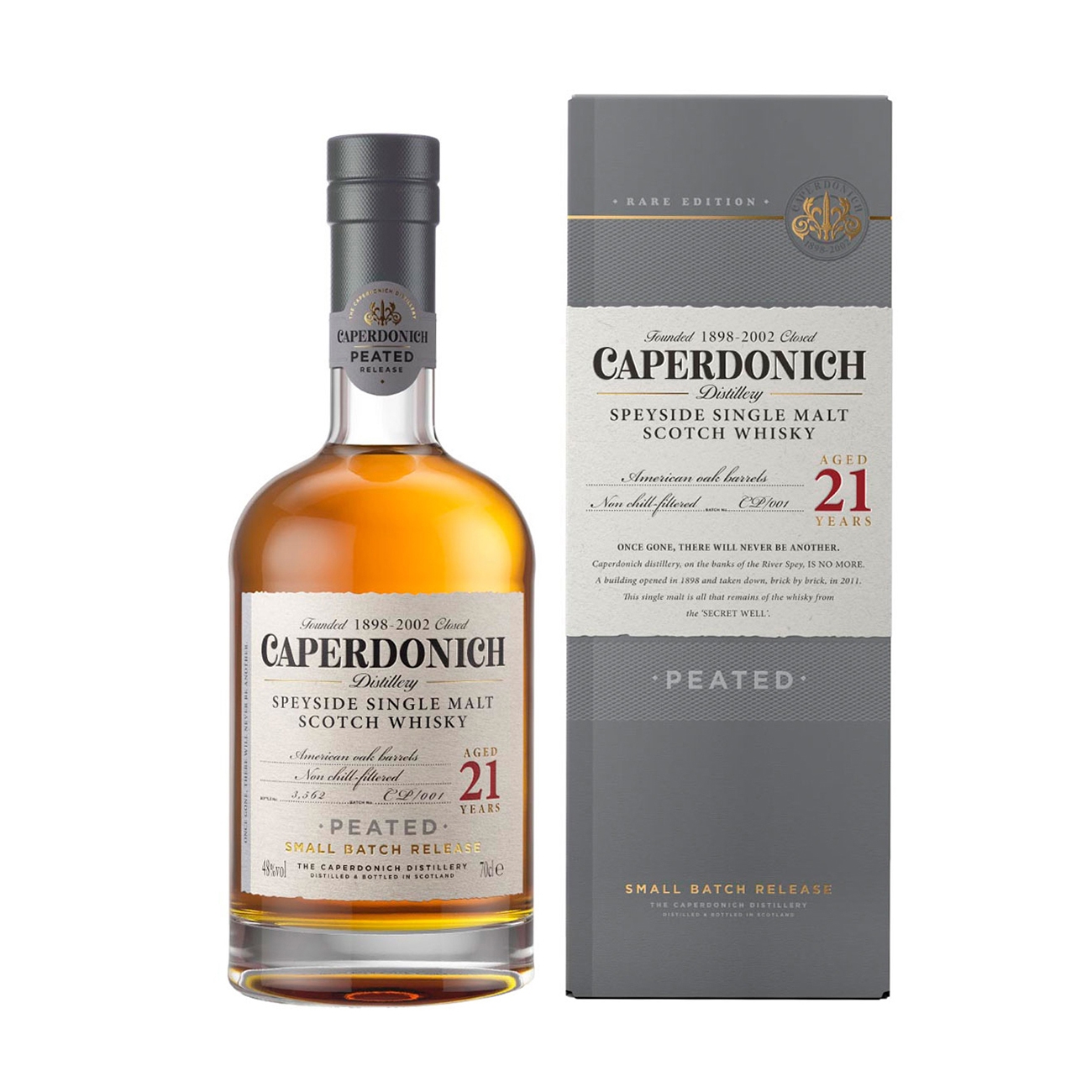 Caperdonich SINGLE MALT 21 Years Old Peated Speyside 700 ml