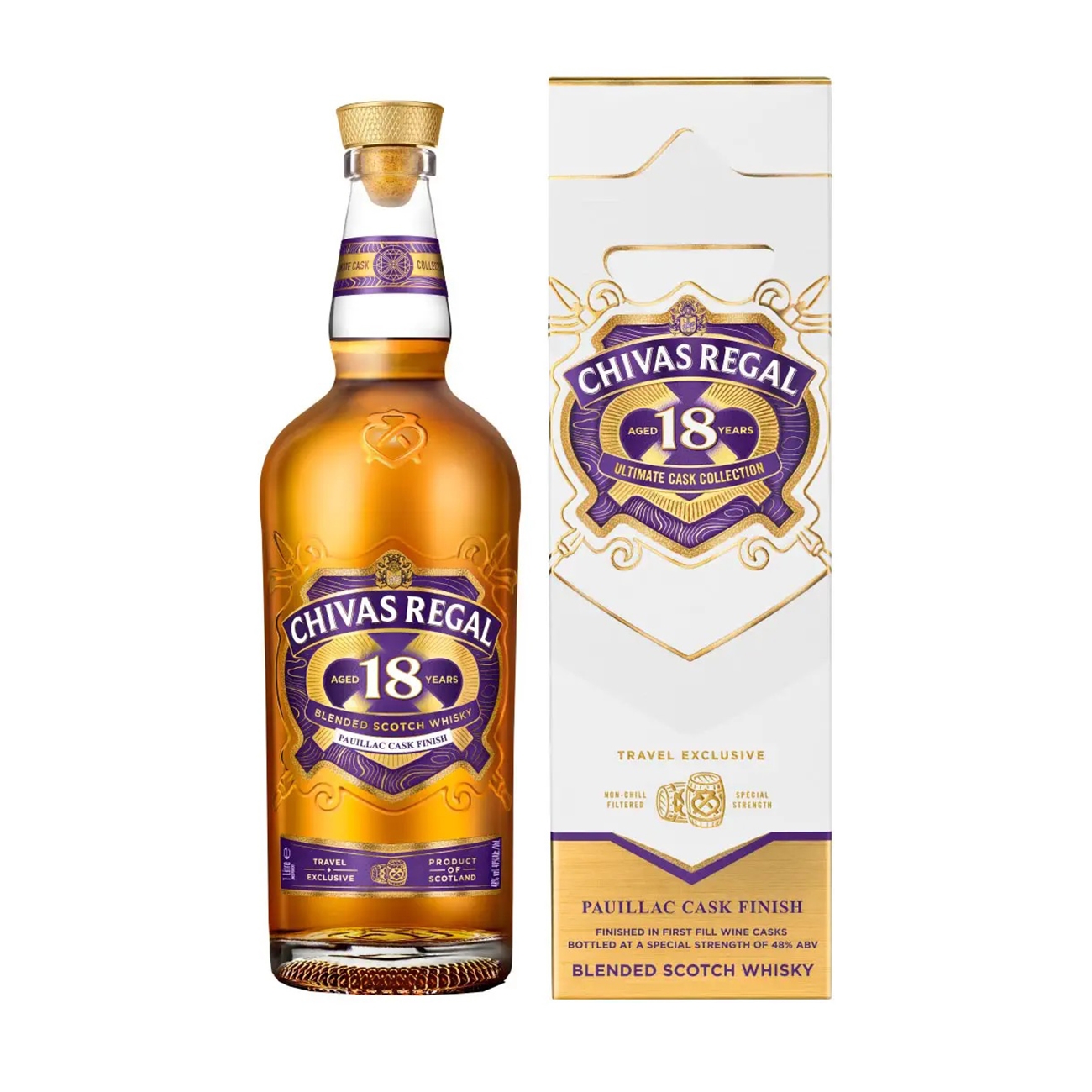 Chivas Regal  BLENDED SCOTCH 18 Years Old Blended Scotch Whisky Ultimate Cask Collection Pauillac Wine Cask 1000 ml