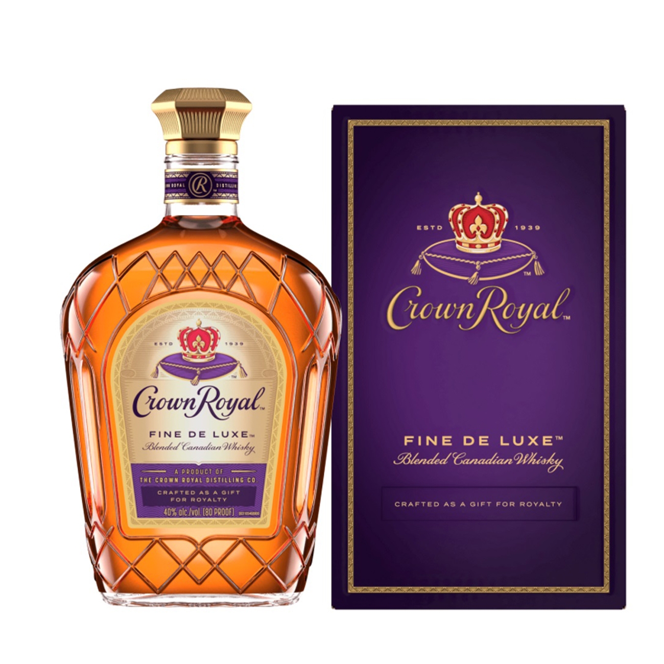 CROWN ROYAL CORN Fine De Luxe Blended Canadian Whisky 1000 ml