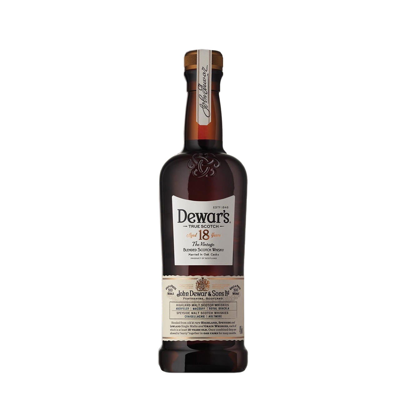 Dewar's  BLENDED SCOTCH 18 Year Old 1000 ml