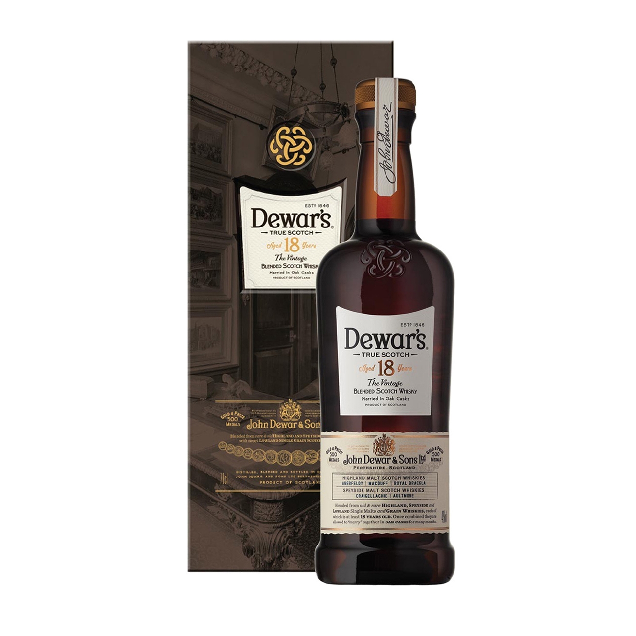 Dewar's  BLENDED SCOTCH 18 Year Old 1000 ml