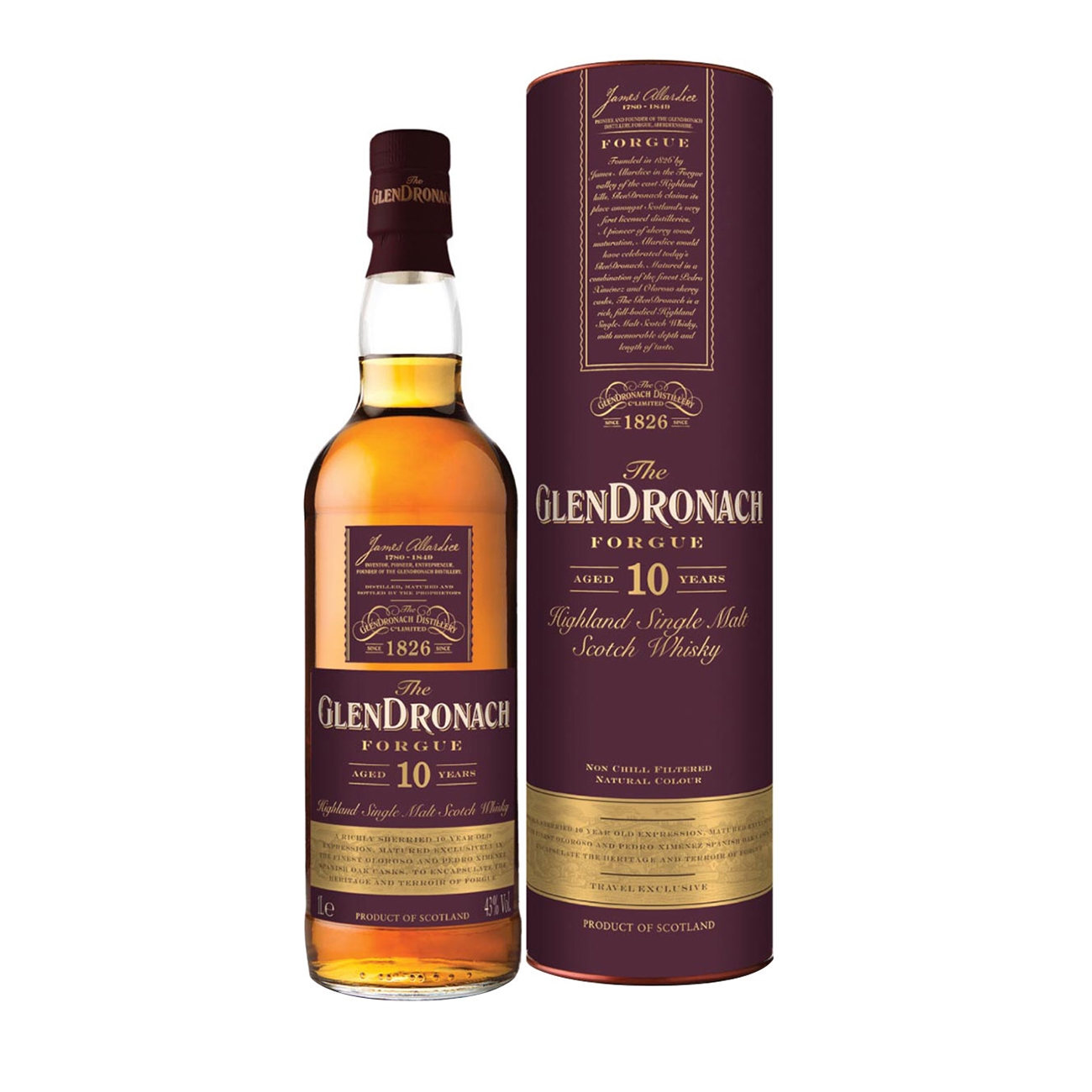 GlenDronach SINGLE MALT Forgue 10 Year Old 1000 ml