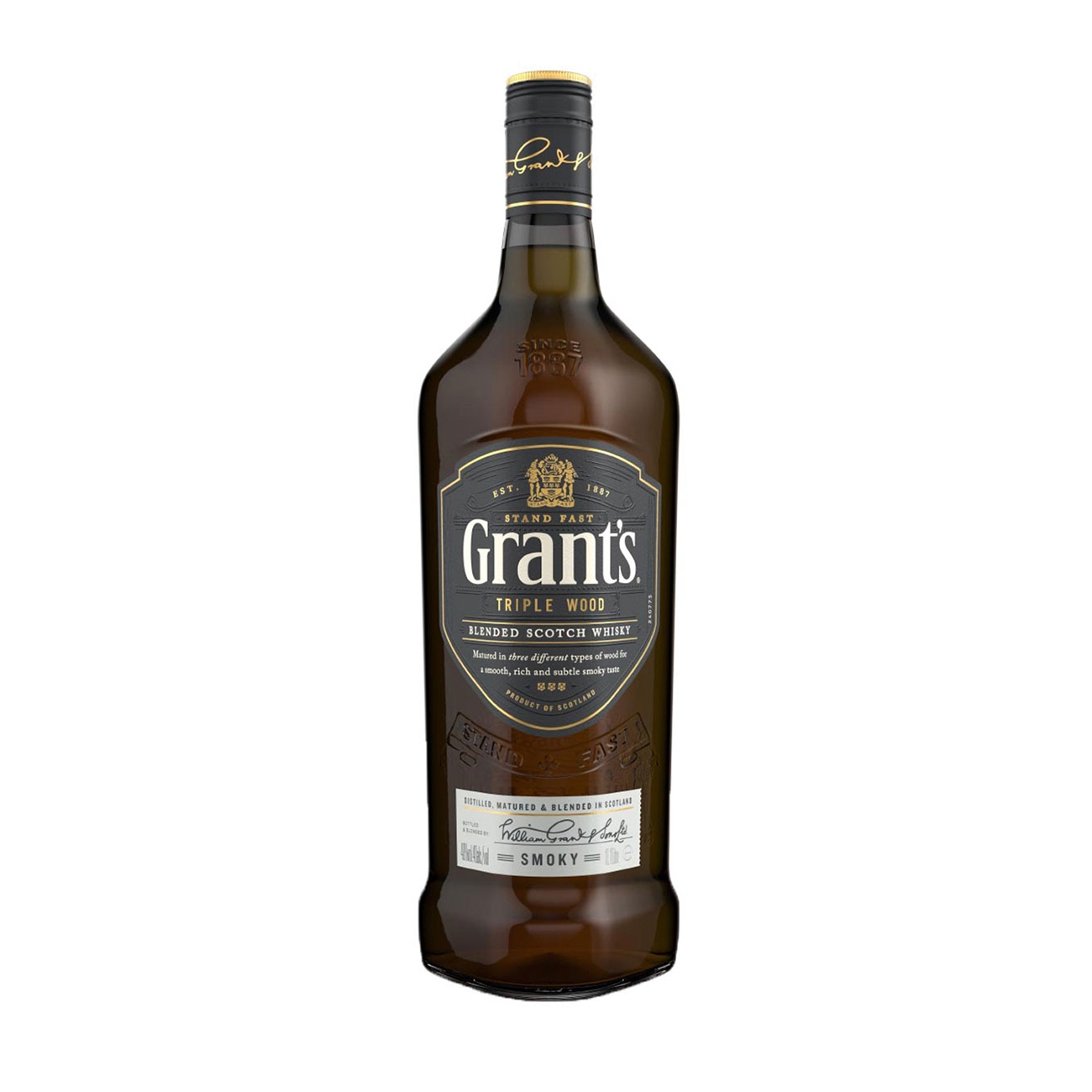 Grant's  BLENDED SCOTCH Triple Wood Smoky 1000 ml