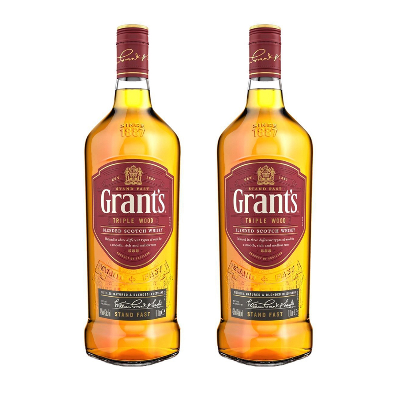 Grant's  BLENDED SCOTCH Triple Wood Twinpack 2000 ml