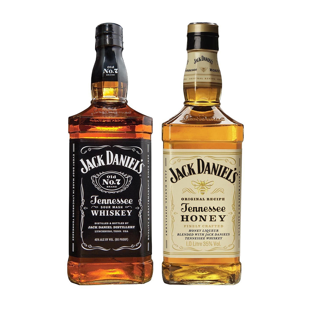 Jack Daniel's TENNESSEE  Black Label And Honey Twinpack 2000 ml