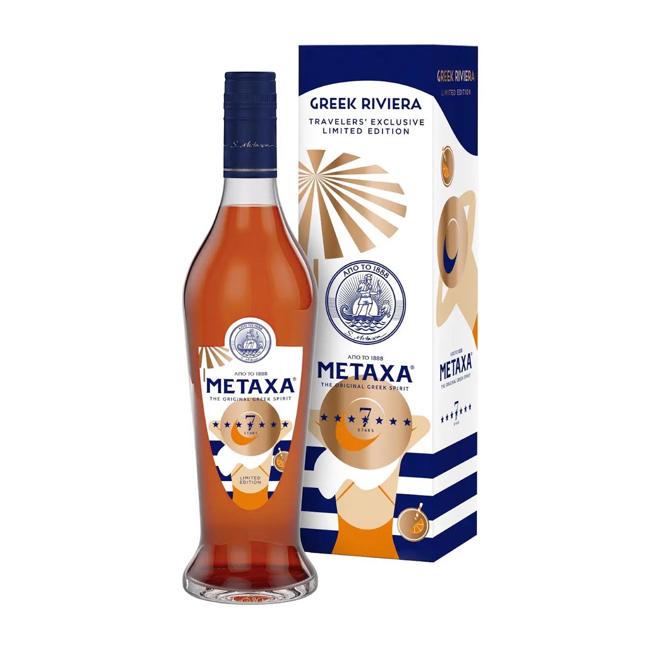 Metaxa  GREEK BRANDY 7 Stars Greek Riviera 1000 ml