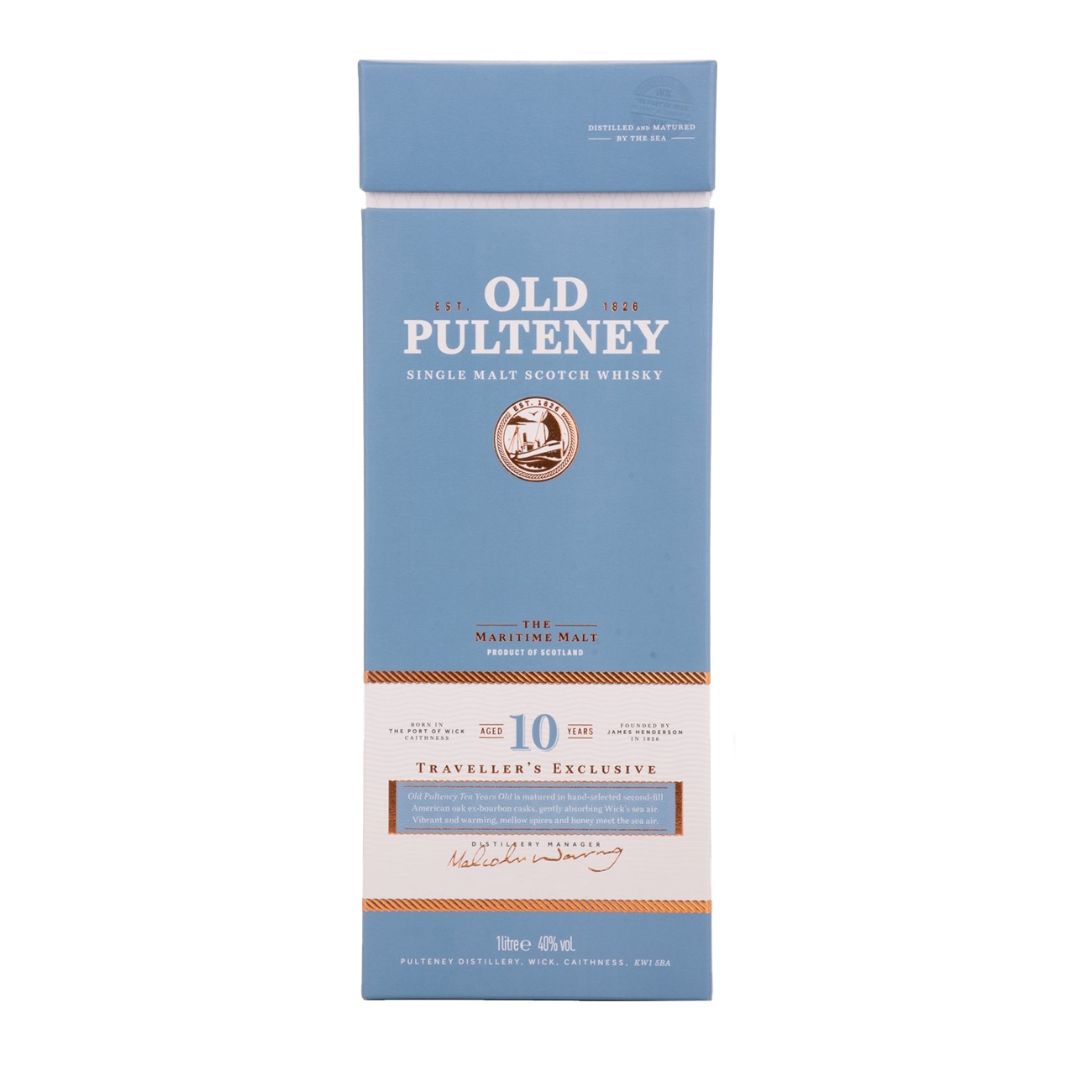 Old Pulteney SINGLE MALT 10 Years Old Scotch Whisky 1000 ml