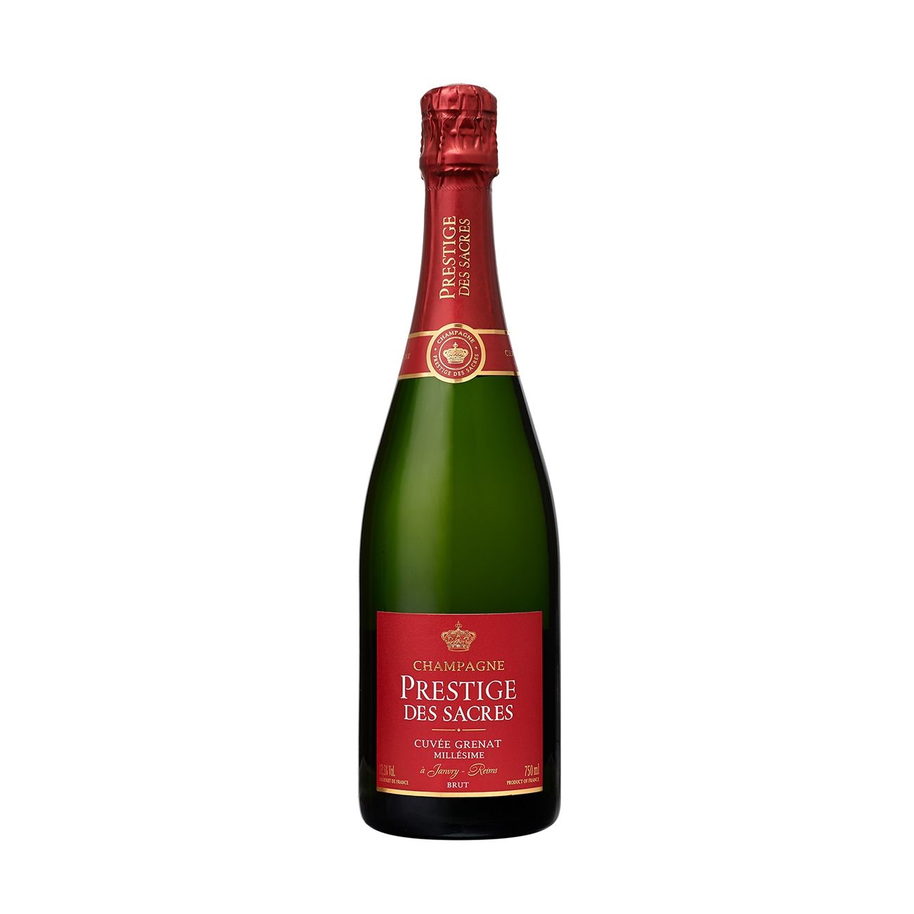 Prestige Des Sacres BRUT Cuvée Grenat Millésime 2015 Champagne  750 ml