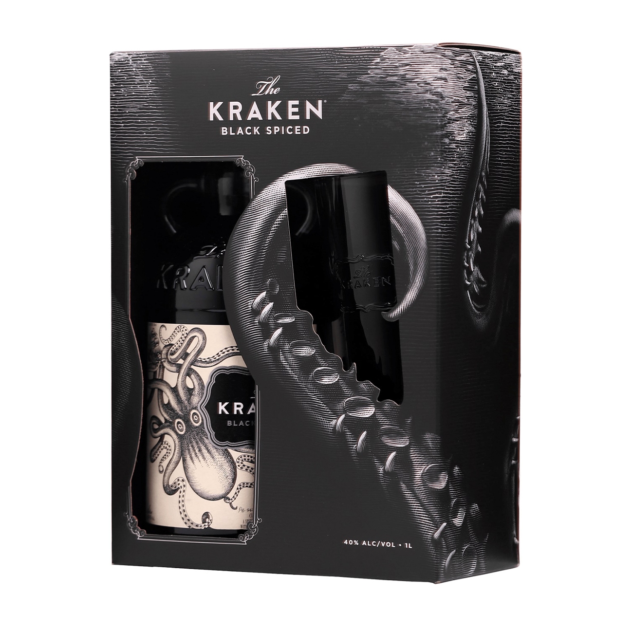 The Kraken DARK RUM Black Spiced Glass 1000 ml