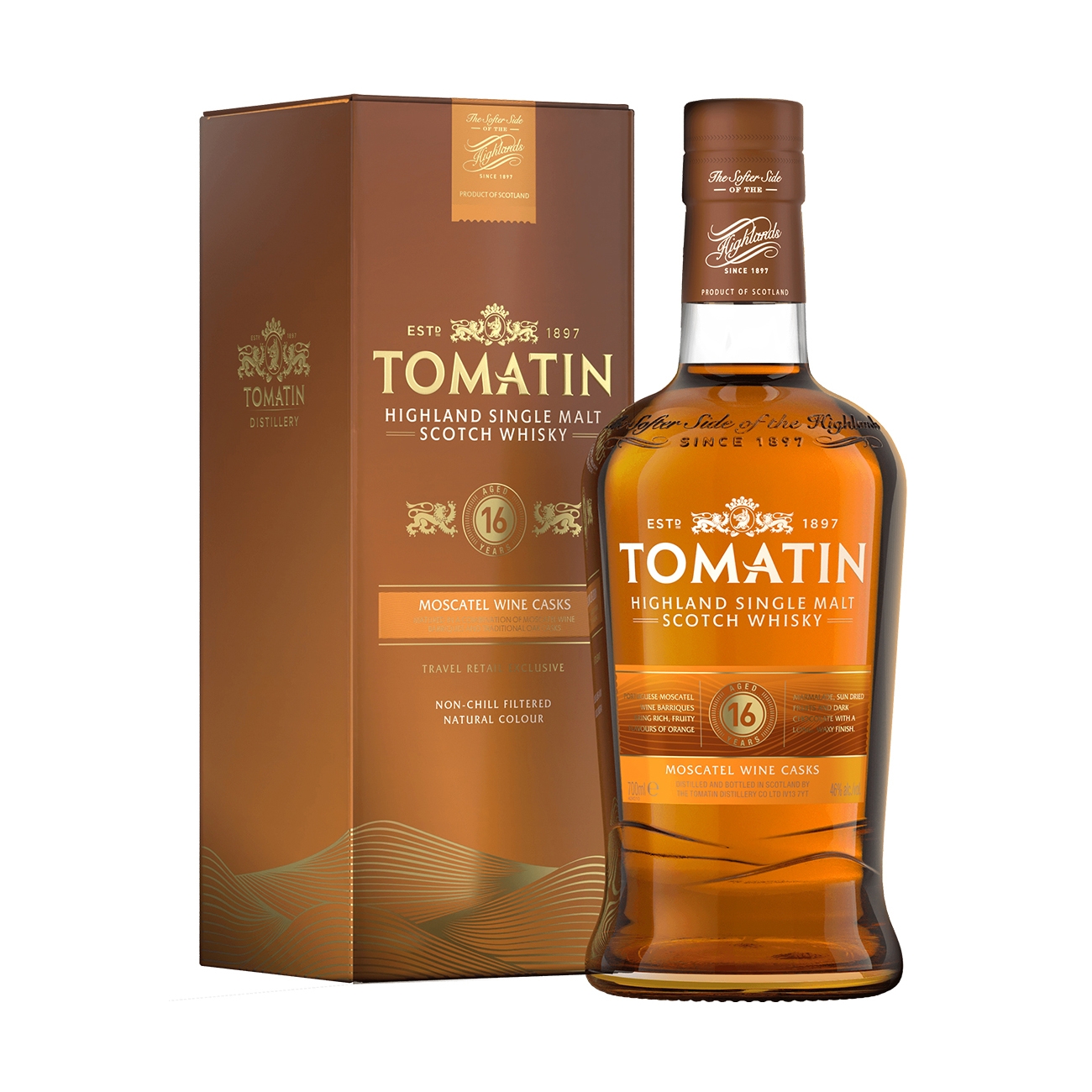 Tomatin SINGLE MALT 16 Years Old Moscatel Wine Barriques 700 ml